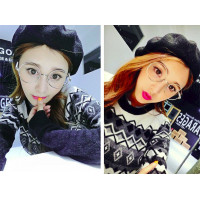 穿搭不可少飾品眼鏡【防護兼造型時尚媽媽少女大童系列】四季好搭配件不可少~明星款,金屬眼鏡框造型眼鏡/大框圓形眼鏡/時尚精品